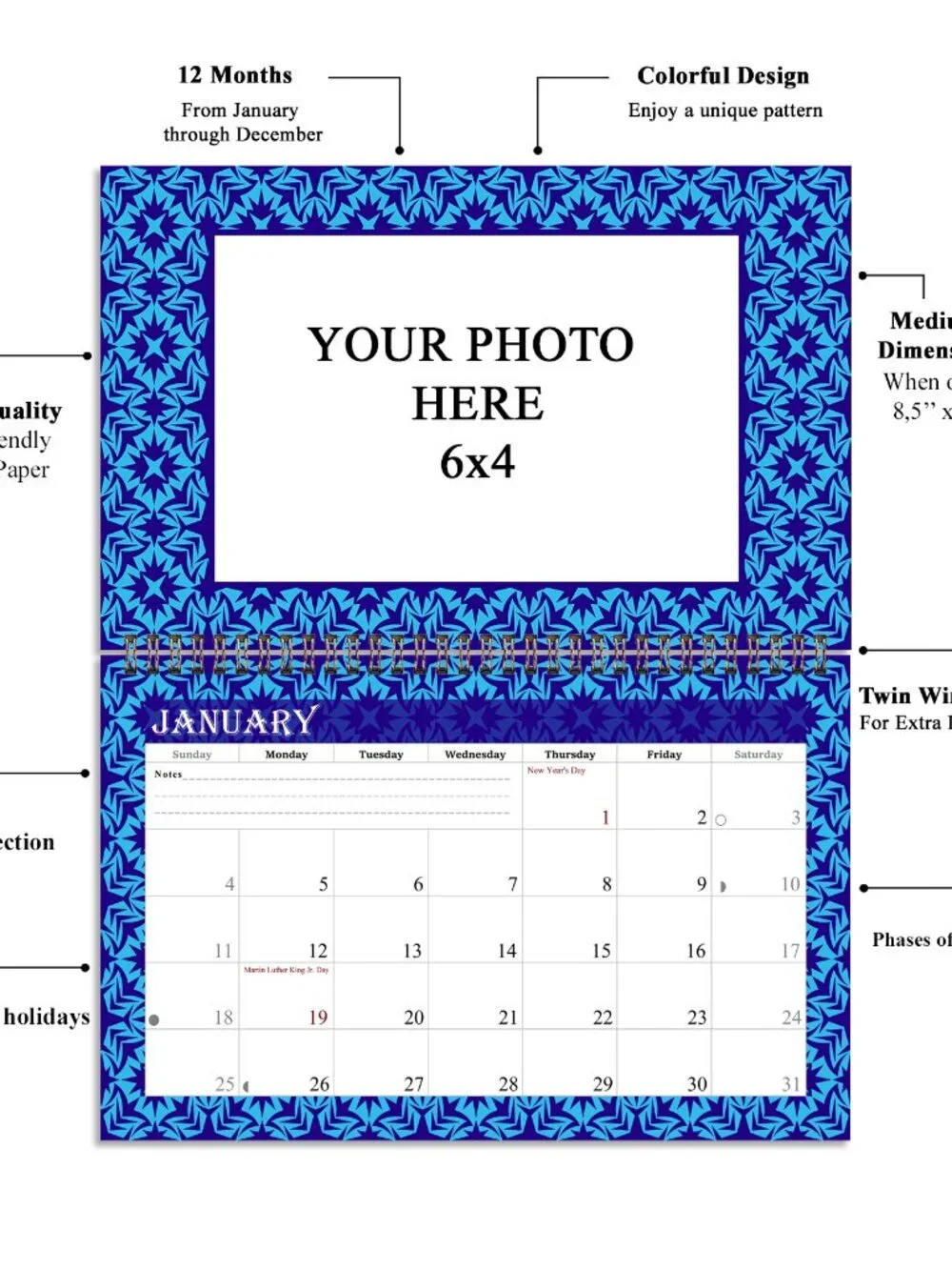 Personalized Custom 2027 Personalized Custom - 12 Months Calendar 8.5x11In. #07